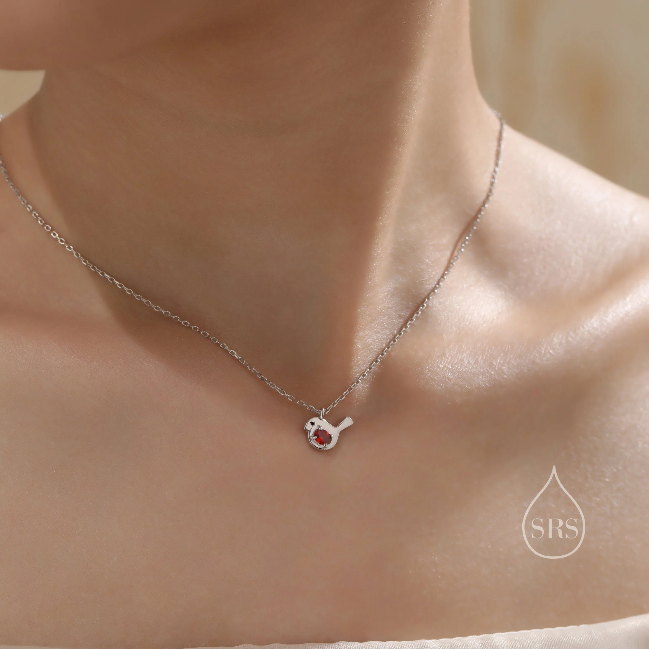 Tiny Little Robin Bird Pendant Necklace in Sterling Silver, Silver or Gold, Nature Inspired Bird Necklace - Image 6