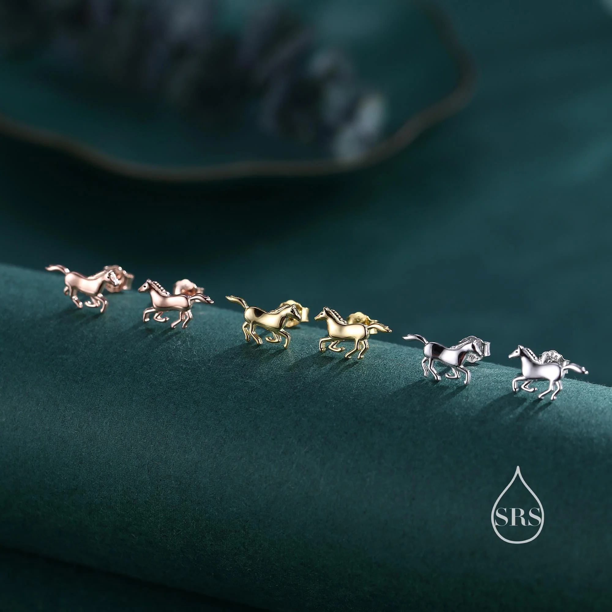 Tiny Little Running Horse Earrings in Sterling Silver, Silver or Gold or Rose Gold, Horse Lover Earrings, Horse Gift, Horse Jewellery - Image 3