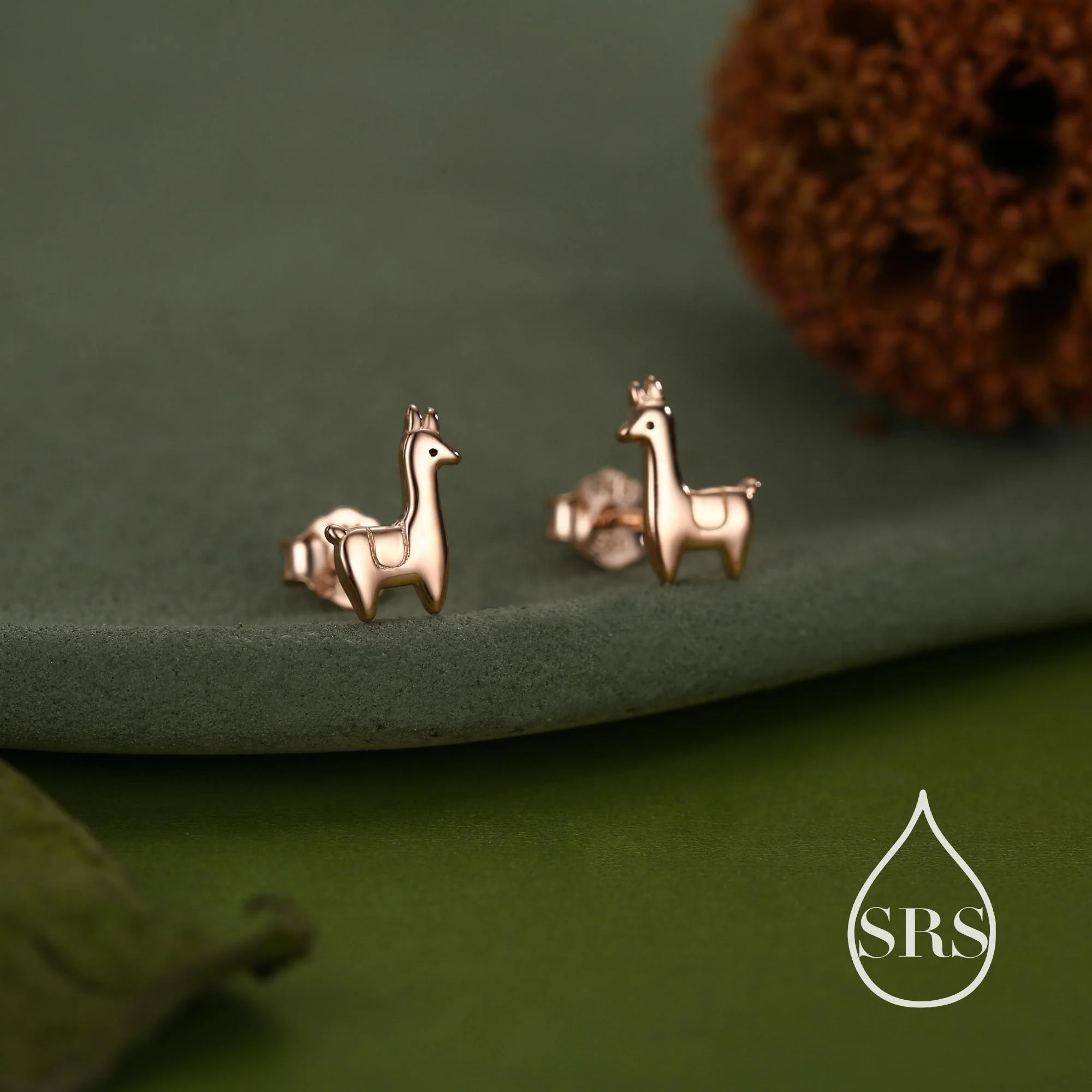 Tiny Llama Stud Earrings in Sterling Silver, Alpaca Sheep Earrings, Nature Inspired Animal Earrings - Image 4