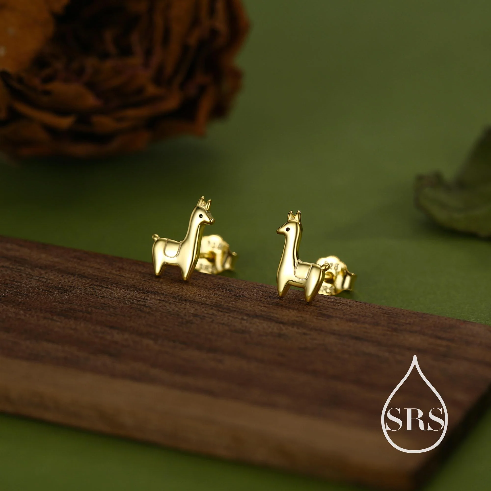 Tiny Llama Stud Earrings in Sterling Silver, Alpaca Sheep Earrings, Nature Inspired Animal Earrings - Image 5