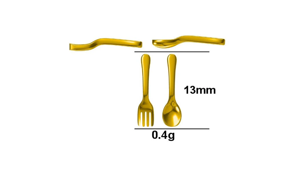 Mismatched Fork and Spoon Stud Earrings in Sterling Silver, Silver, Gold or Rose Gold, Fork and Spoon Earrings, Cute Earrings - Image 10