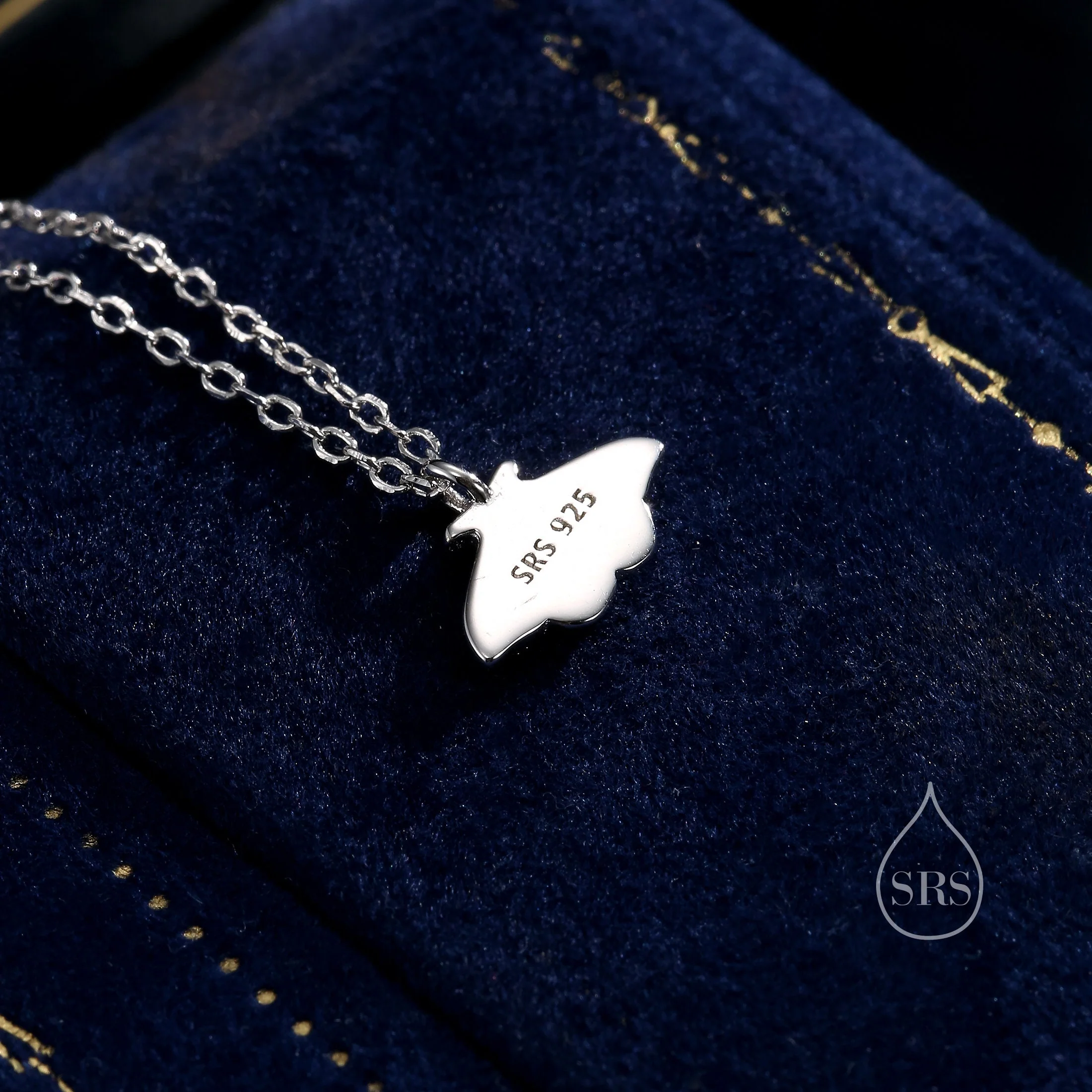 Tiny Moth Pendant Necklace in Sterling Silver, Cute Moth Necklace, Silver Butterfly Necklace, Animal Jewellery by Silver Rain Silver - Image 4