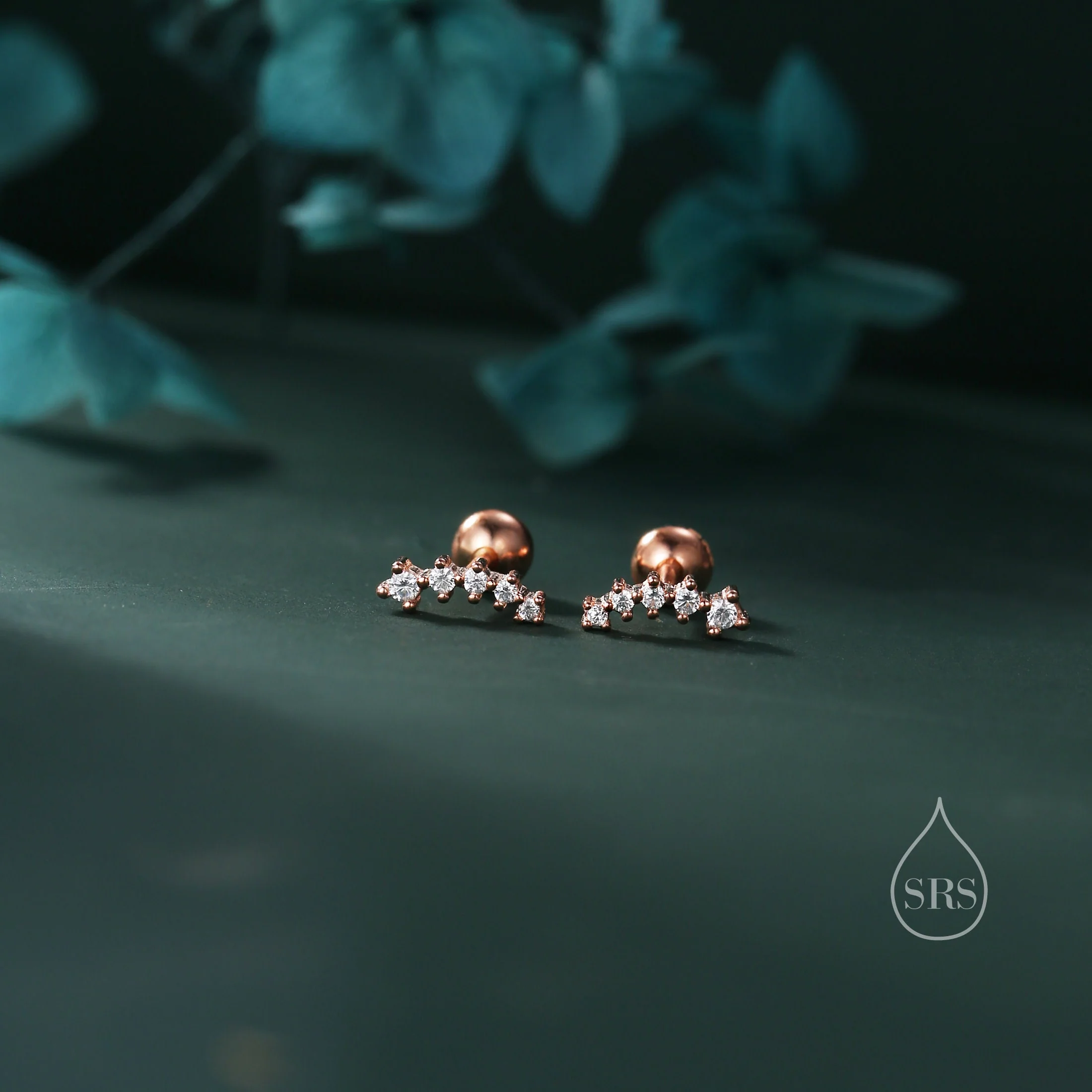 Tiny Shooting Star CZ Internally Threaded Flat Back/Screw back(Barbell)/ Stud Earrings in Sterling Silver, Star Earrings, Piercing Jewellery - Image 8
