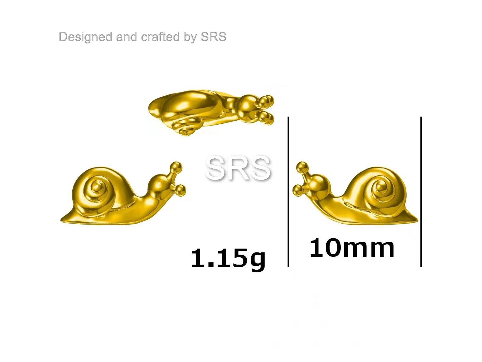 Tiny Snail Stud Earrings in Sterling Silver, Silver or Gold, Nature Inspired Animal Earrings - Image 10