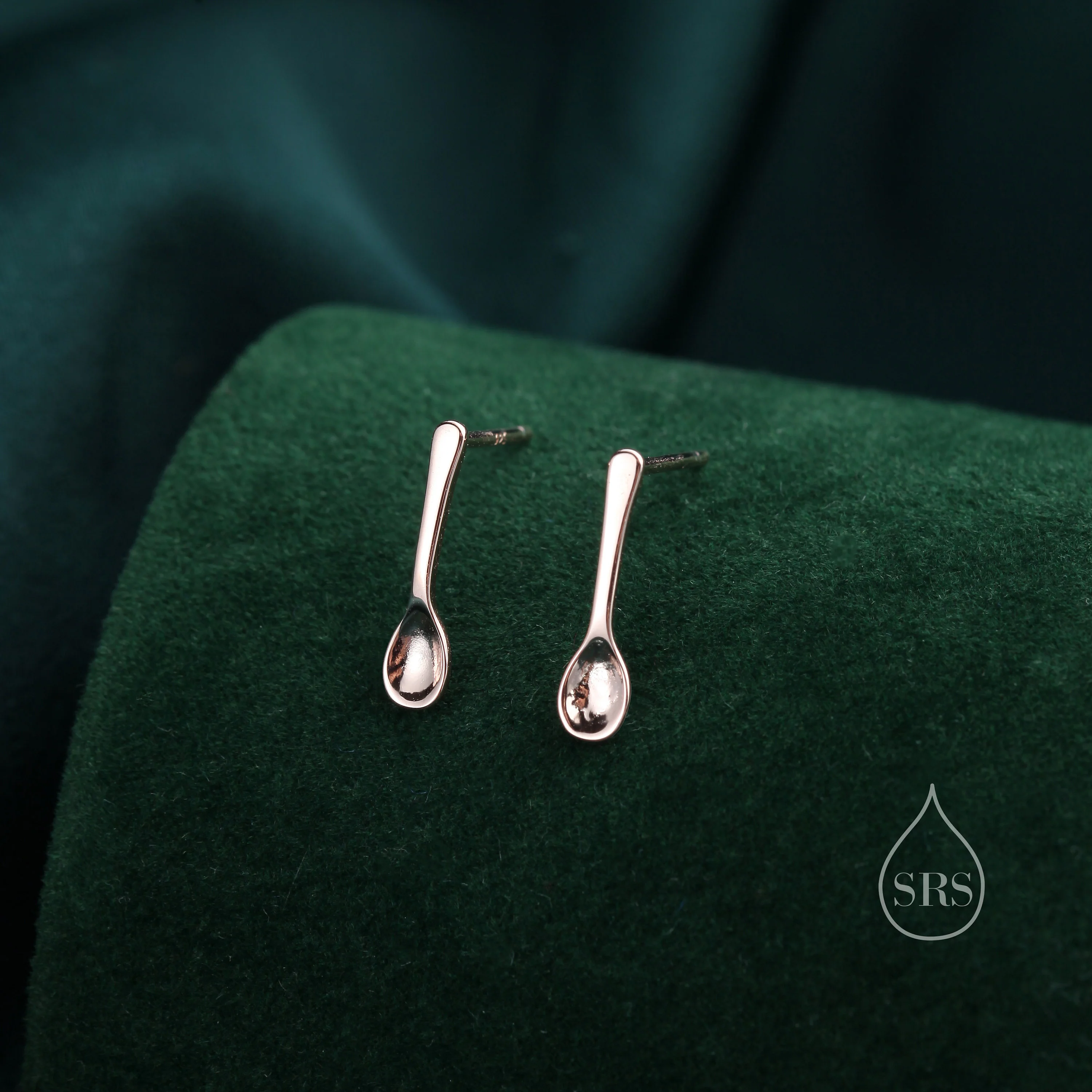 Spoon Stud Earrings in Sterling Silver, Silver, Gold or Rose Gold, Spoon Earrings, Cute Earrings - Image 3