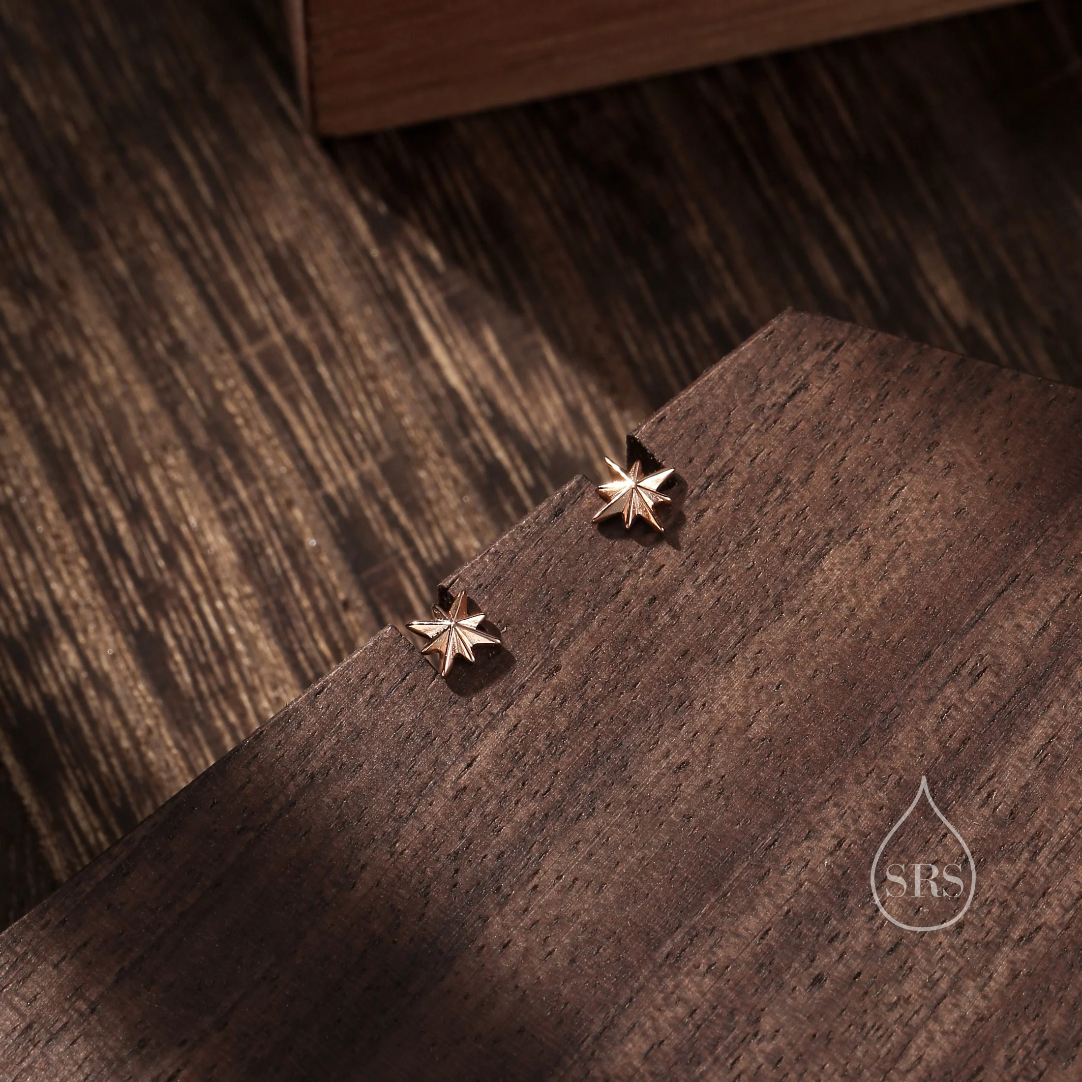 Tiny Starburst Stud Earrings in Sterling Silver, Silver or Gold or Rose Gold, Star Earrings, Sunburst Earrings, Celestial Jewellery - Image 5