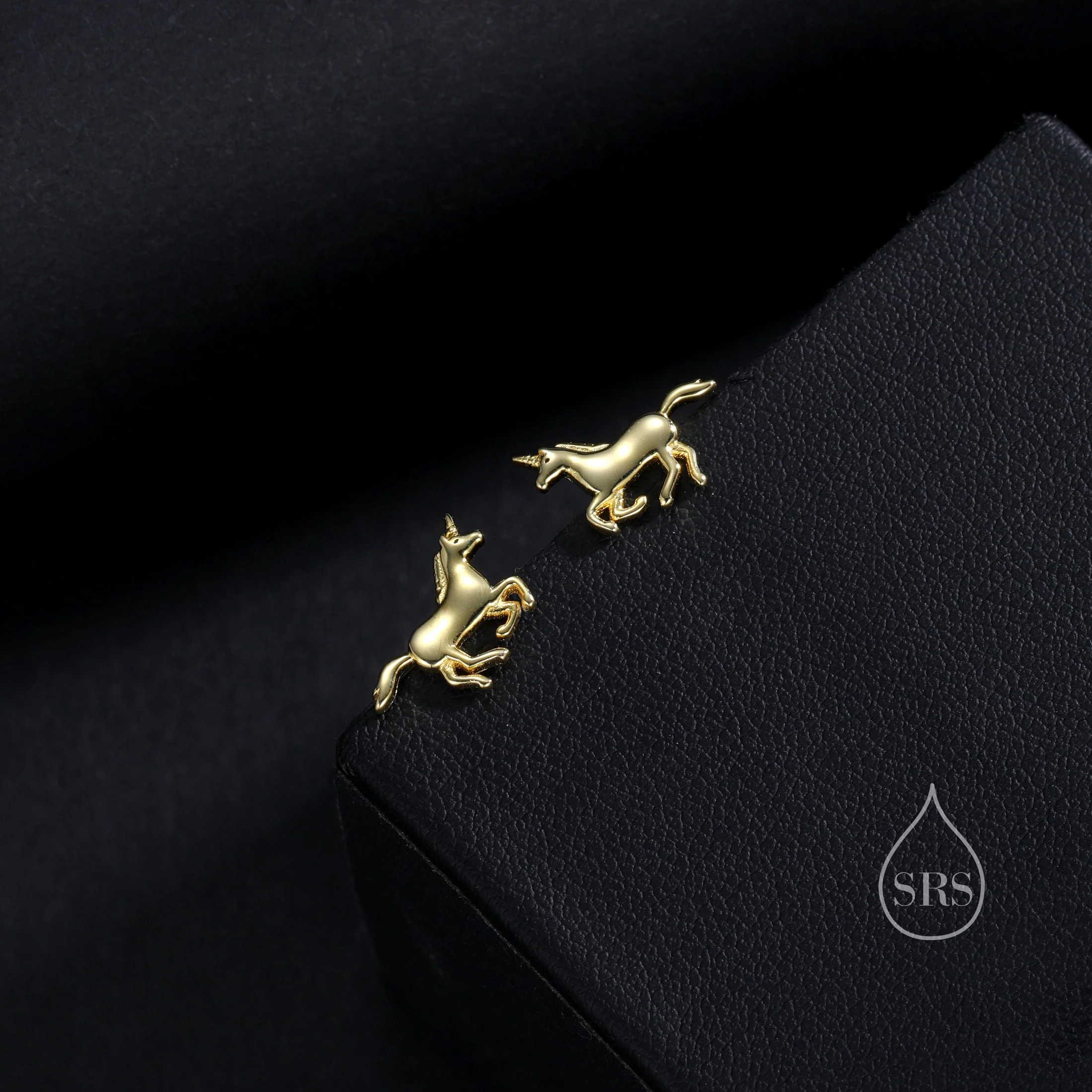Unicorn Stud Earrings in Sterling Silver, Silver, Gold or Rose Gold, Unicorn Earrings, Unicorn Horse Earrings, Unicorn Stud - Image 6