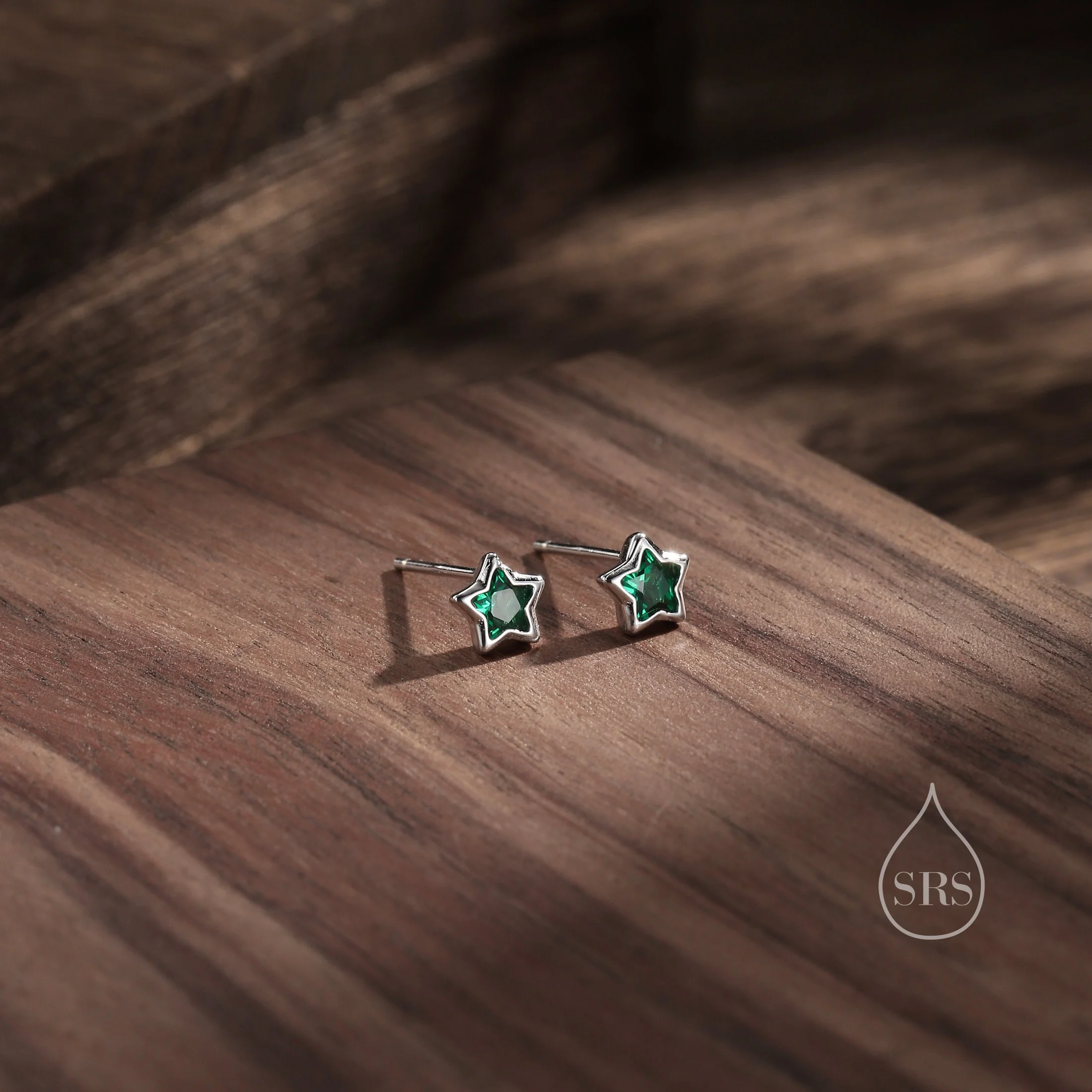 Very Small CZ Star Stud Earrings in Sterling Silver, Silver or Gold, Sparkly Crystal Star Earrings, Stacking Earrings - Image 6