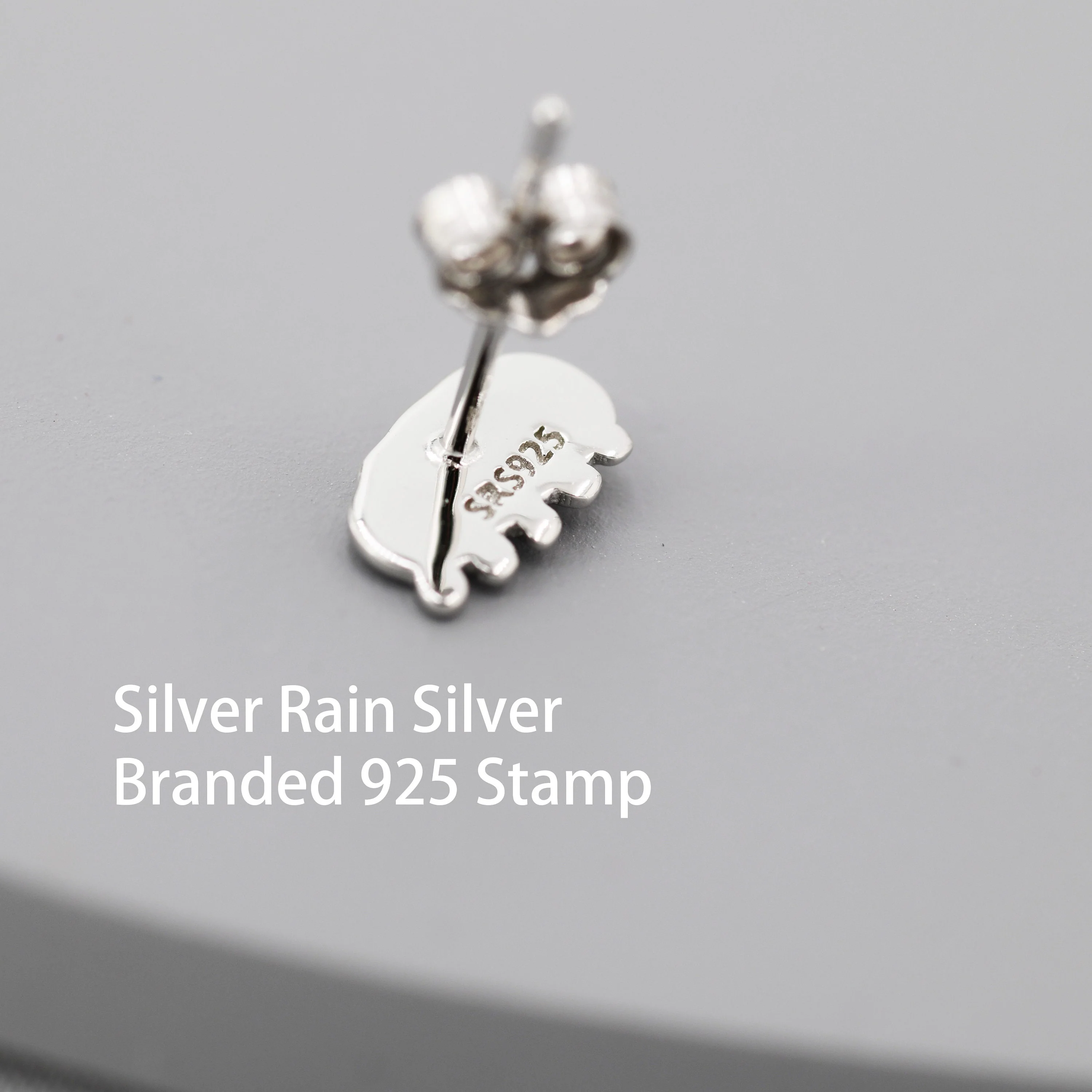 Water Bear Stud Earrings in Sterling Silver, Tardigrades Earrings, Nature Inspired Animal Earrings - Image 3